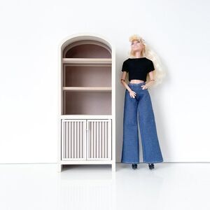 Armoire for Dolls 1:6 Scale Multi Stripe Furniture 12” Barbie Integrity Blythe